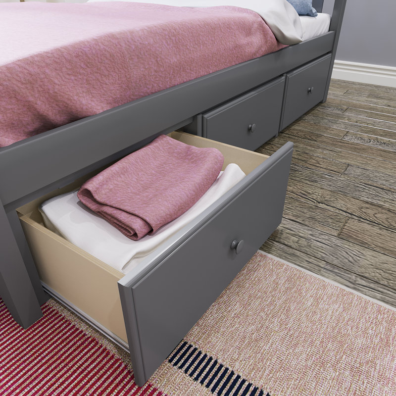 Gentrie Kids with Drawers, Gray, Twin