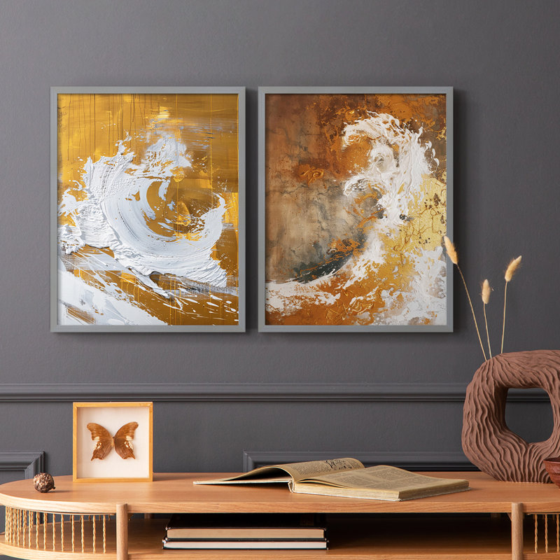 ABSTRACT Series CDxxiii - reproduction encadrée de qualité supérieure - prête à être accrochée - aucun clou requis - aucun clou requis