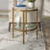 Hera 19.63'' Wide Round Side Table With Clear Glass Shelf