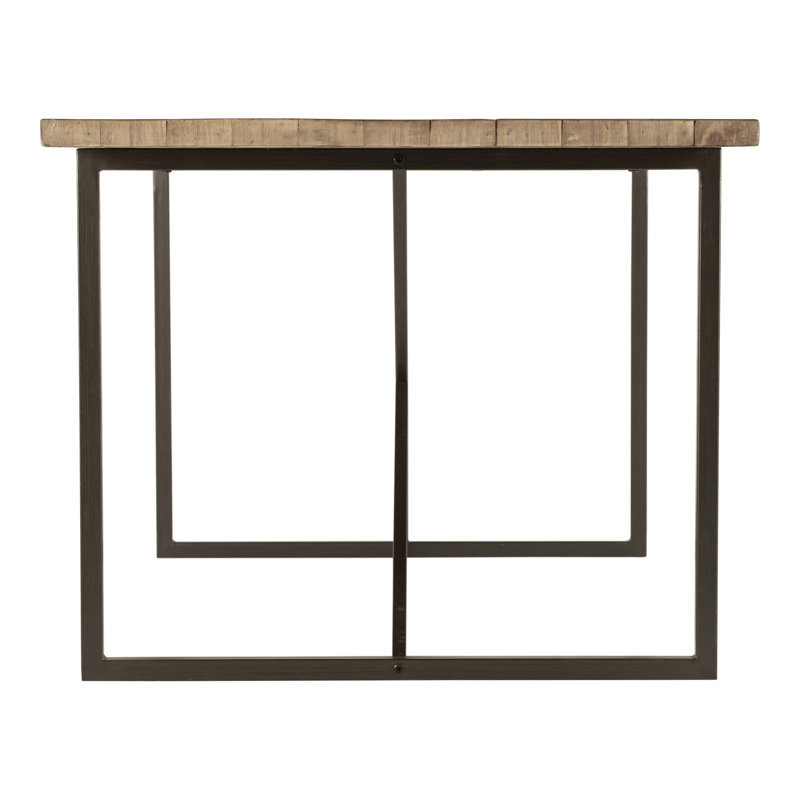 Sierra Dining Table, Light Brown/Aged Bronze