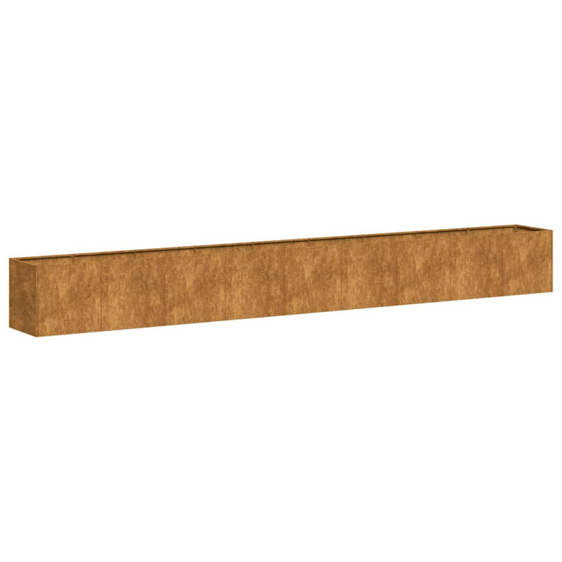 vidaXL Planter Rusty Weathering Steel Large Durable Planter, 15.7" H x 141.7" W x 15.7" D