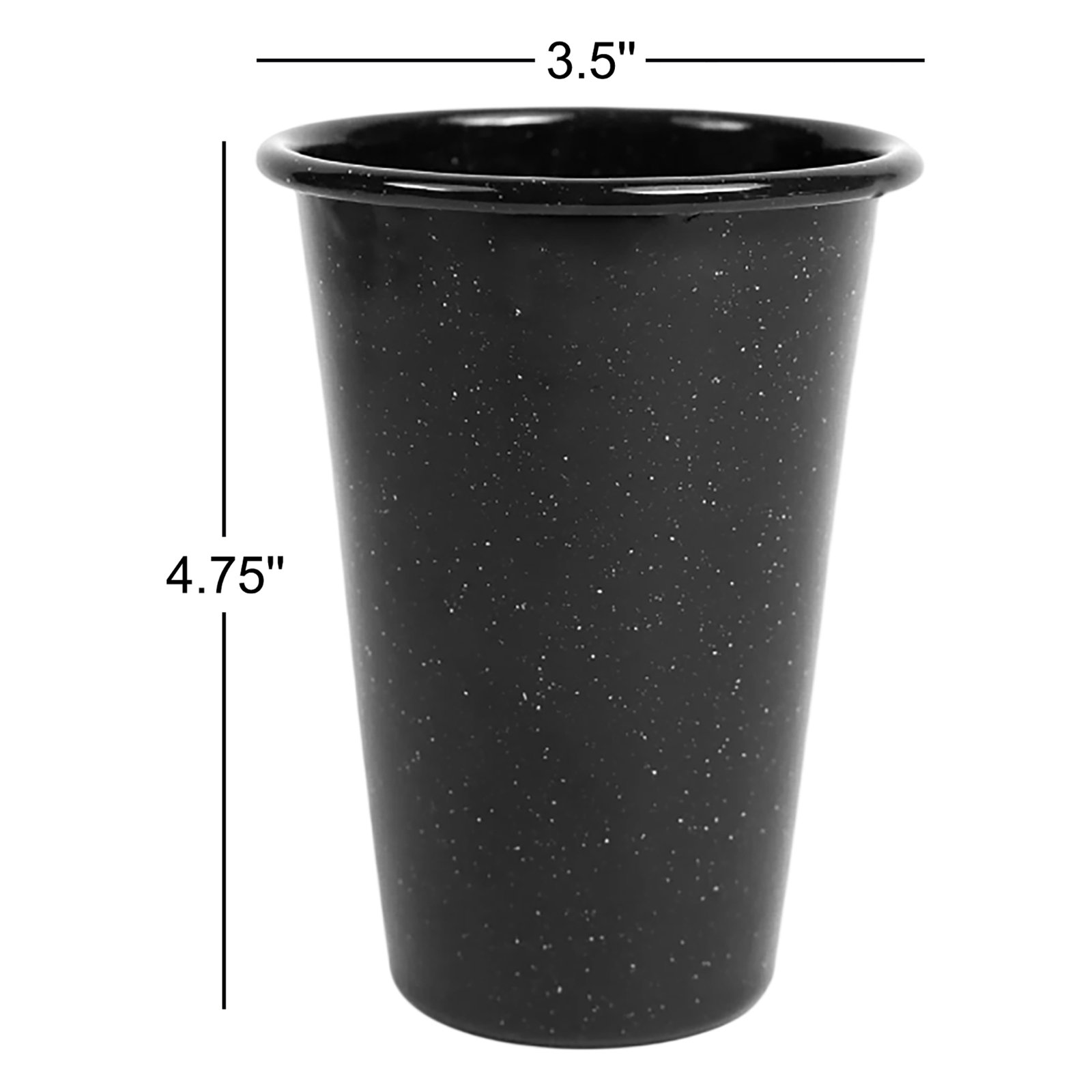 Crow Canyon Enamelware Stinson 14 oz Tumbler, Black