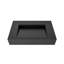Lavabo de salle de bain mural rectangulaire à surface solide 36 "Pyramid en finition matte - noir, sans trou de robinet-1221619113-1230848184