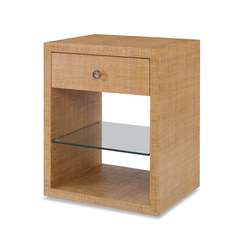 Caribe 1 - Drawer Solid Wood Nightstand, Sand