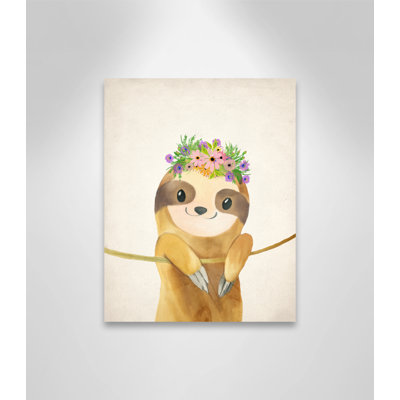 Sloth floral 1