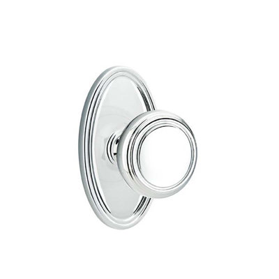 Ensemble de boutons de passage Emtek avec bouton ovale Roestte et Norwich