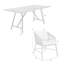 4 - Person Patio Dining Set with Rectangular Table , Cushions Included-1265561082