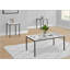 Ensemble de table, ensemble de 3 pièces, café, bout, métal noir, stratifié d'aspect marbre blanc, contemporain, moderne
