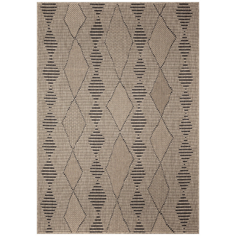 Courtdale Geometric Indoor / Outdoor Rug, Rectangle 6'6" x 9'4"