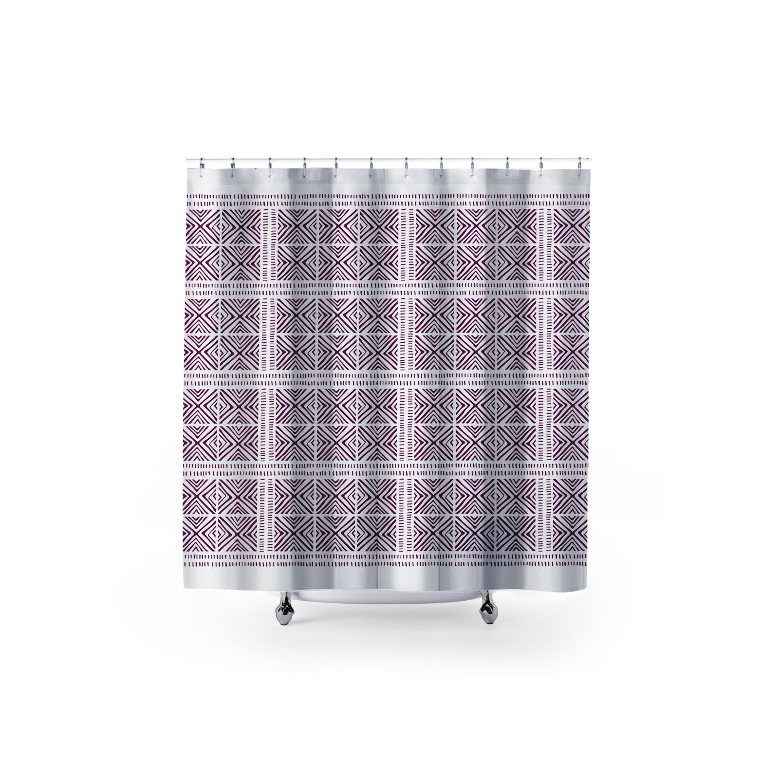 Thora Tribal Shower Curtain, ThoraTribal Purple