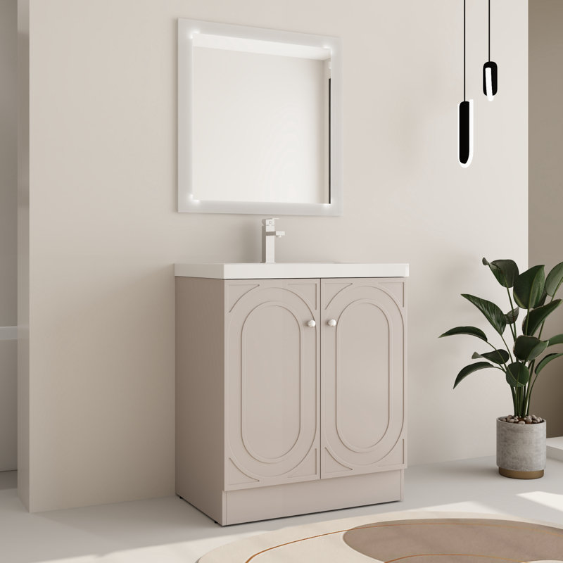  Miterdale 30'' Single Bathroom Vanity Set, Khaki, 30''