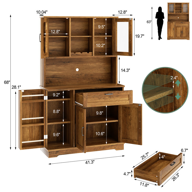 Garde-manger de 68 po Weimer, Brun