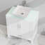 Ensemble de meuble-lavabo simple 30 po avec plateau en verre Adiy-1426249905