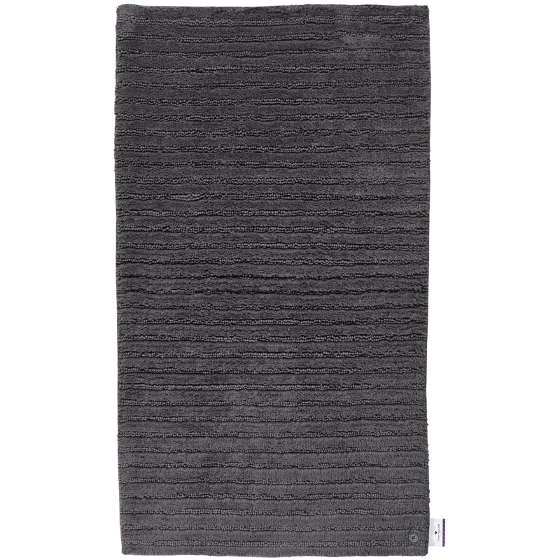 Cotton Bath Rug, Blue, Rectangular 70 x 120cm