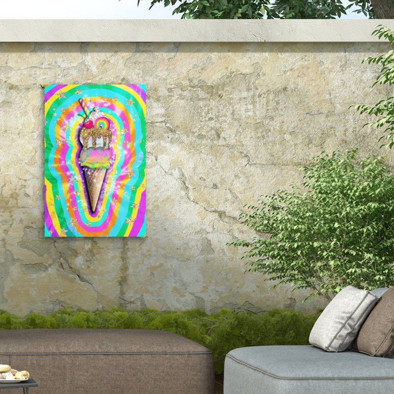 Toile d'extérieur Jess Stempel Ice Cream Dream, H 12 po x l 19 po