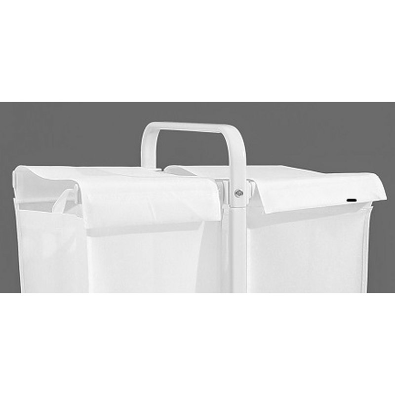 White 110l 2 Laundry Hamper With Lid, Cloth Basket For Clothes & Storage, Stable Cards Large Capacity , Sorting