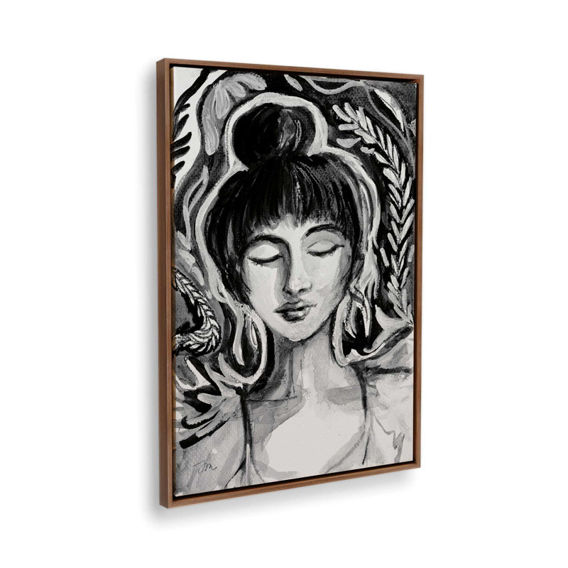 «Inner Peace» par Jessica Mingo, reproduction d'art, 12 W x 18 H, Framed Canvas, Brown