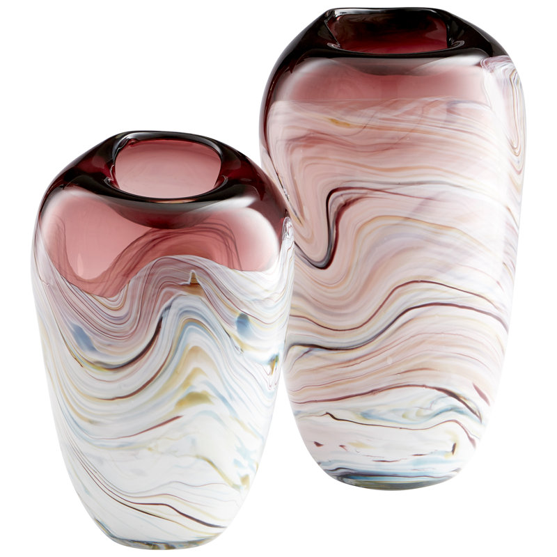 Sao Glass Table Vase, 11" H x 7.25" W x 7.25" D
