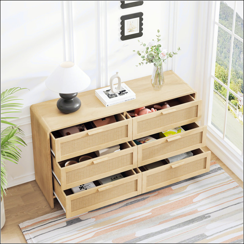 Armoire de coin en rotin 51,18 po