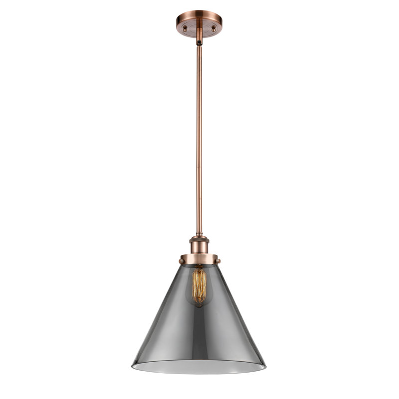 Gelinas 1 - Light Single Pendant, No Bulb Included, Plated Smoke, Antique Copper