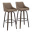Tabourets de bar à hauteur fixe de 30 po avec pieds en bois cintré et repose-pieds Harper-109244146-109244149-130125073