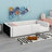 Upholstered Platform Bed With Guardrail And Charging Station
