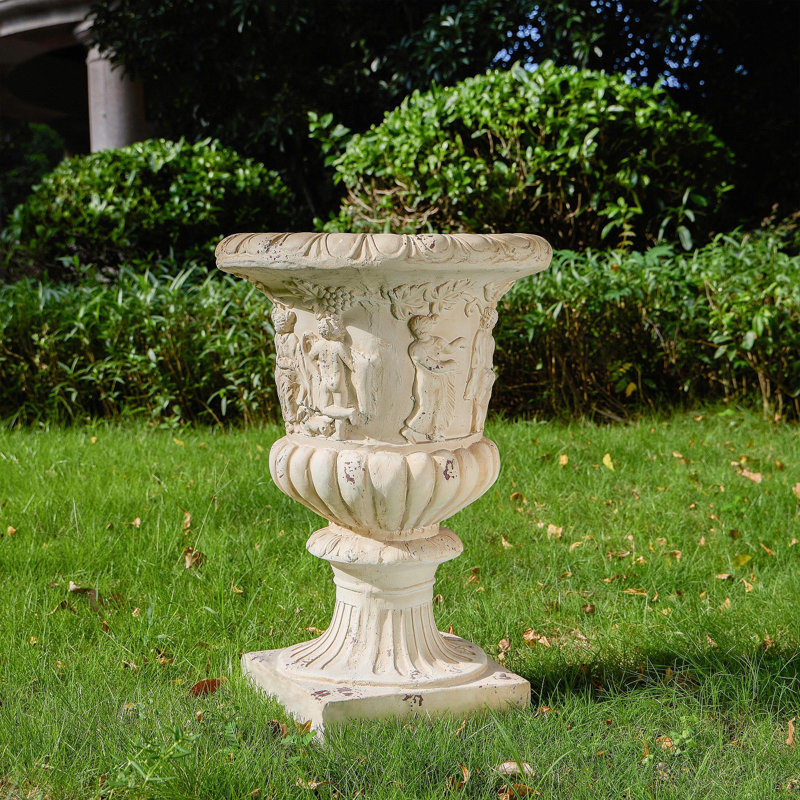 MGO Garden Urn, Antique White, 27'' H