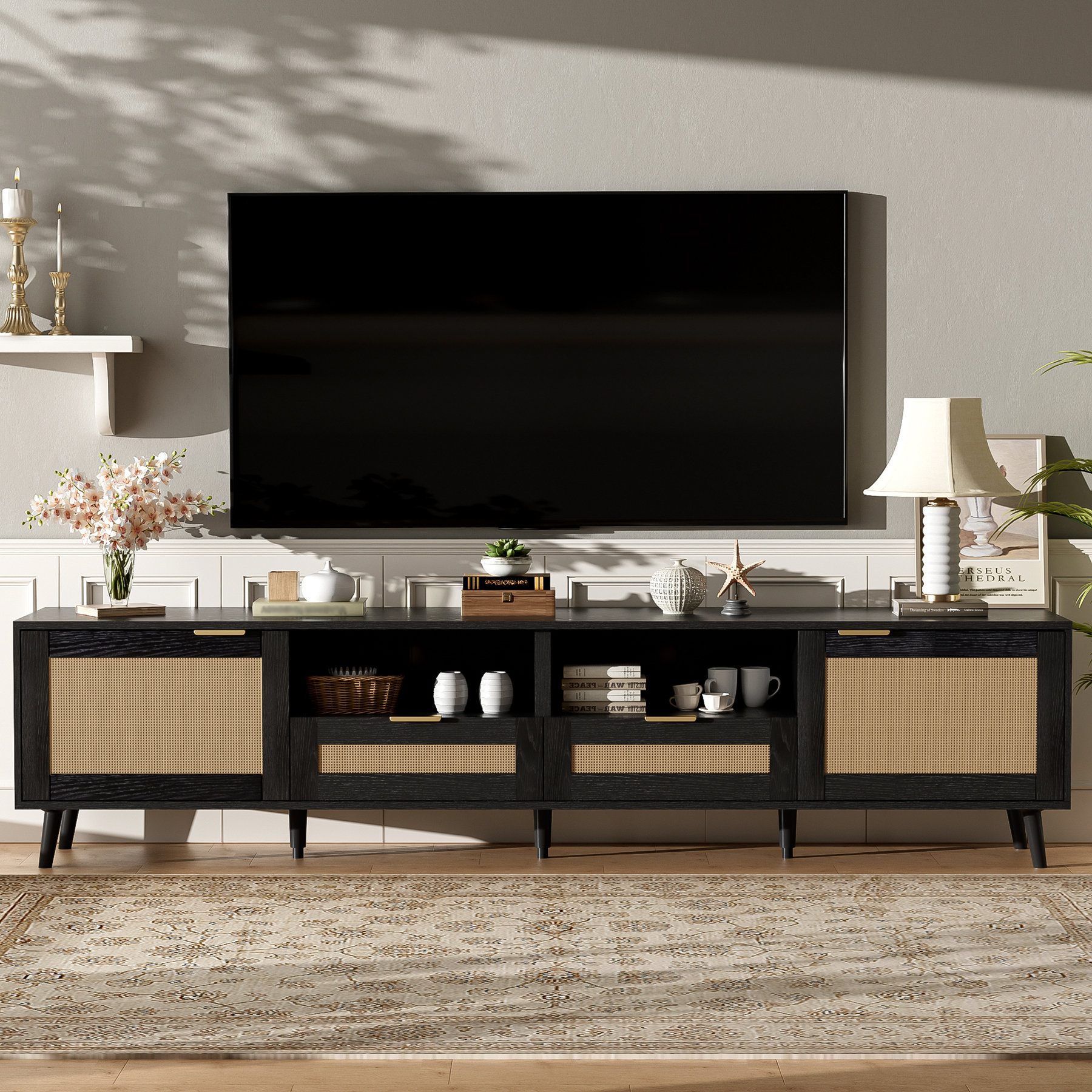 Corrigan Studio® TV Stand for TVs up to 85'', Modern Farmhouse Media ...