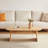 Burlywood Solid Wood Rectangular Coffee Table