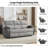 Faux Leather Recliner Sofa Set,Modern Manual Reclining Leather Sofa Set for Three People-Gray-60748323