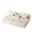 Lit modulaire surdimensionné - Méridienne de 102 po inclinable sans assemblage requis Velours côtelé beige-2067763312
