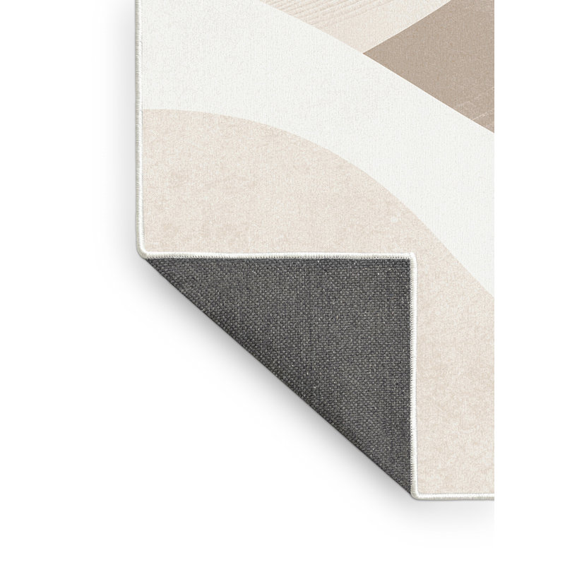 Tapis gris doux et moelleux Olivet, Carré 6 pi