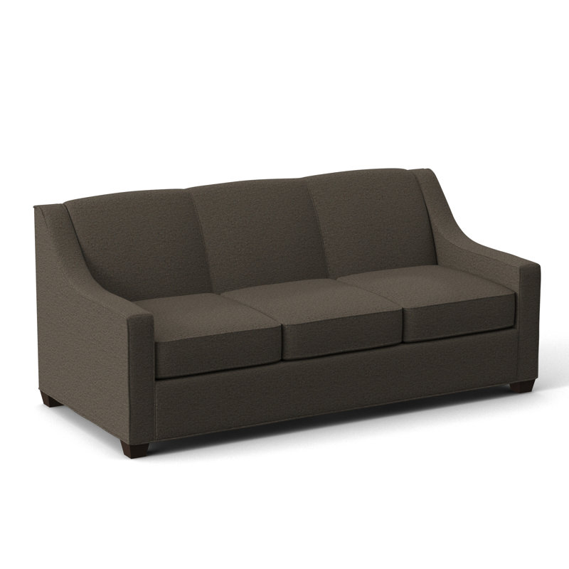 Phillips Square Arm Sofa with Reversible Cushions, Elliot Caribou, 34.5" H x 76" W x 36" D, Cafelle