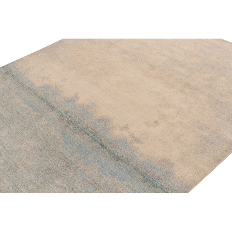 Distressed Homage Wool Abstract Area Rug, Rectangle 8' x 10'