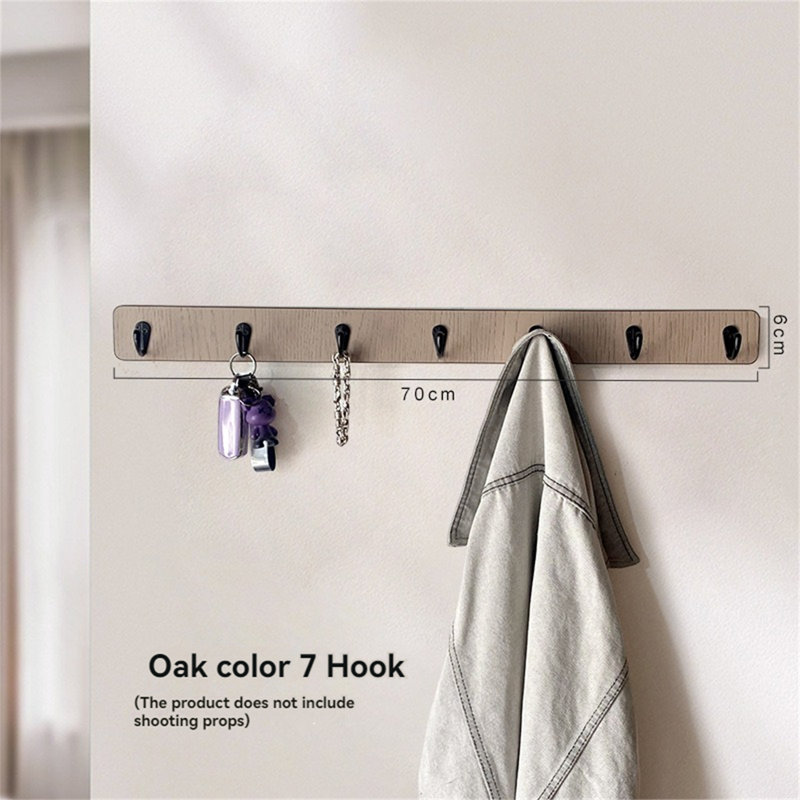 Solid Wood Over-The-Door Hook Rack