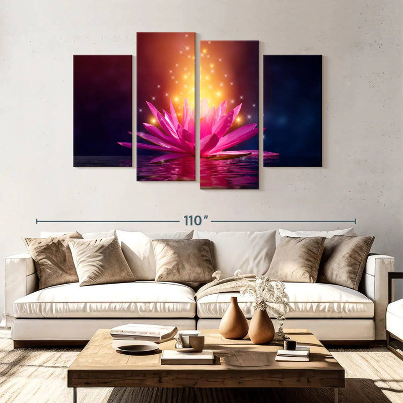 Harnek Lotus Fantasy, 54" H x 84" W