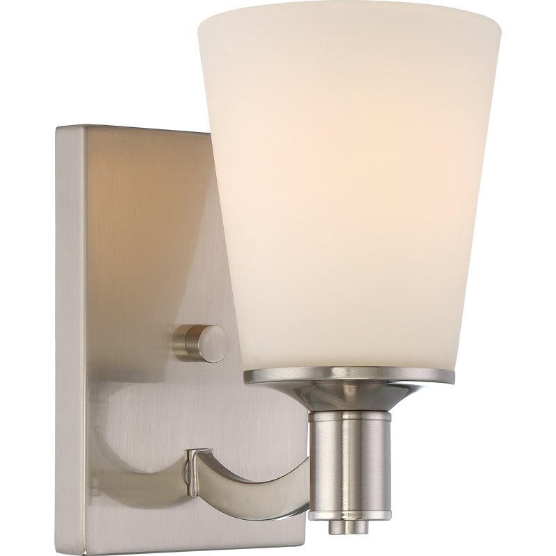Alejandre Dimmable Bath Sconce, Brushed Nickel