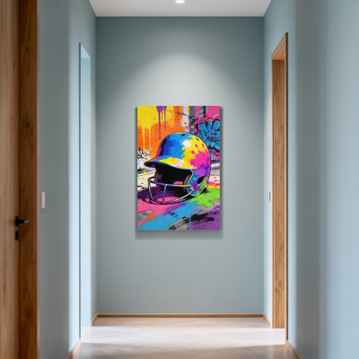 Abstract Colorful Helmet Graffiti Urban Art Print