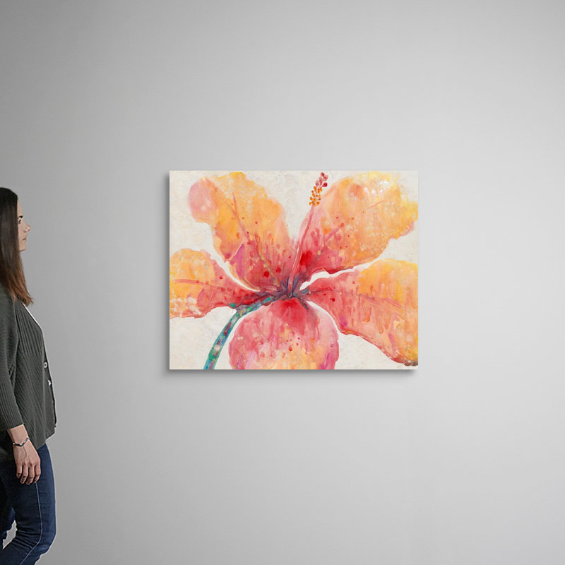 Art mural sur toile Blooming Hibiscus, Toile tendue, H 32 po x l 40 po x P 1,25 po