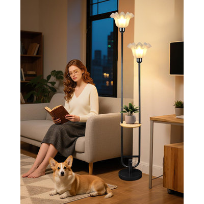 Adjustable Light Flower-Shaped Floor Lamp