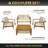 Labannah Teak 4 - Person Outdoor Seating Group with Cushions