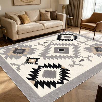 Tapis à motif géométrique 1 pièce Southwestern