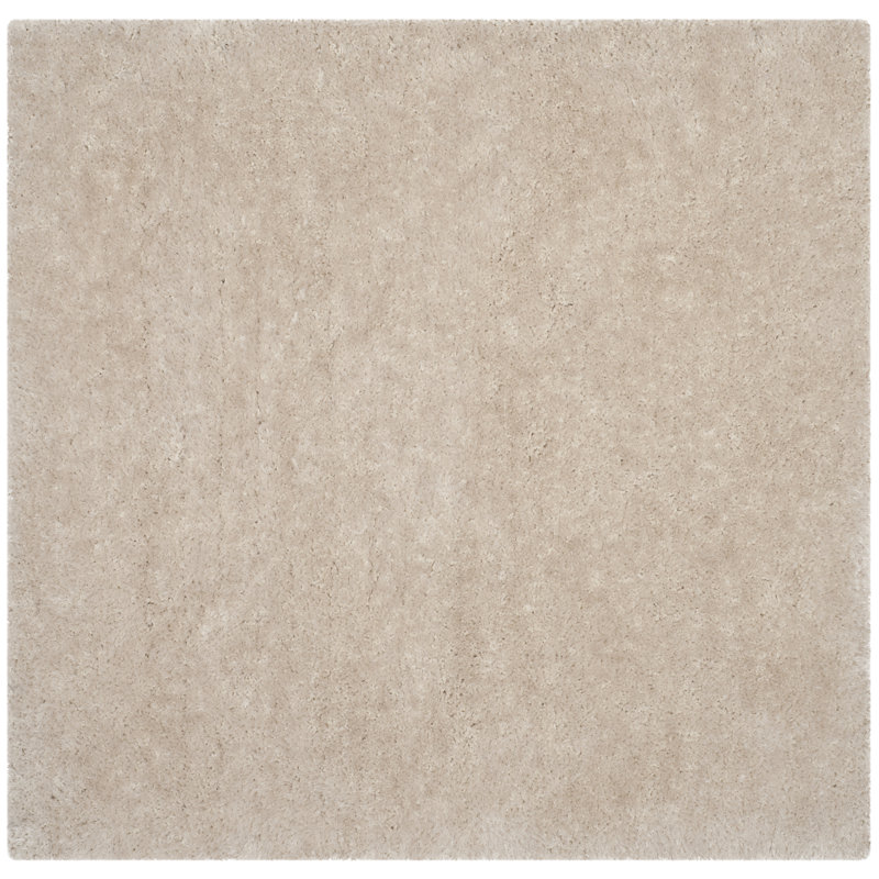 Jayne Shag Hand Tufted Performance Solid Color Rug, Square 3'