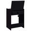 Coiffeuse noire laquée avec miroir et tabouret-1321399528