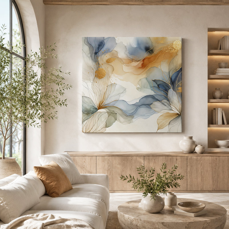 Sur toile, H 40 po x l 40 po x P 1,5 po