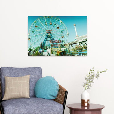 Low Angle View Of A Ferris Wheel Wonder Wheel Coney Island Brooklyn New York City New York State Contemporary Architecture City Art