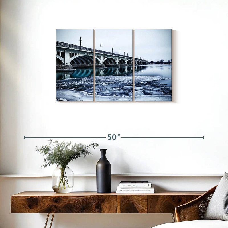 Pont en arc sur la rivière Détroit, H 20 po x l 33 po