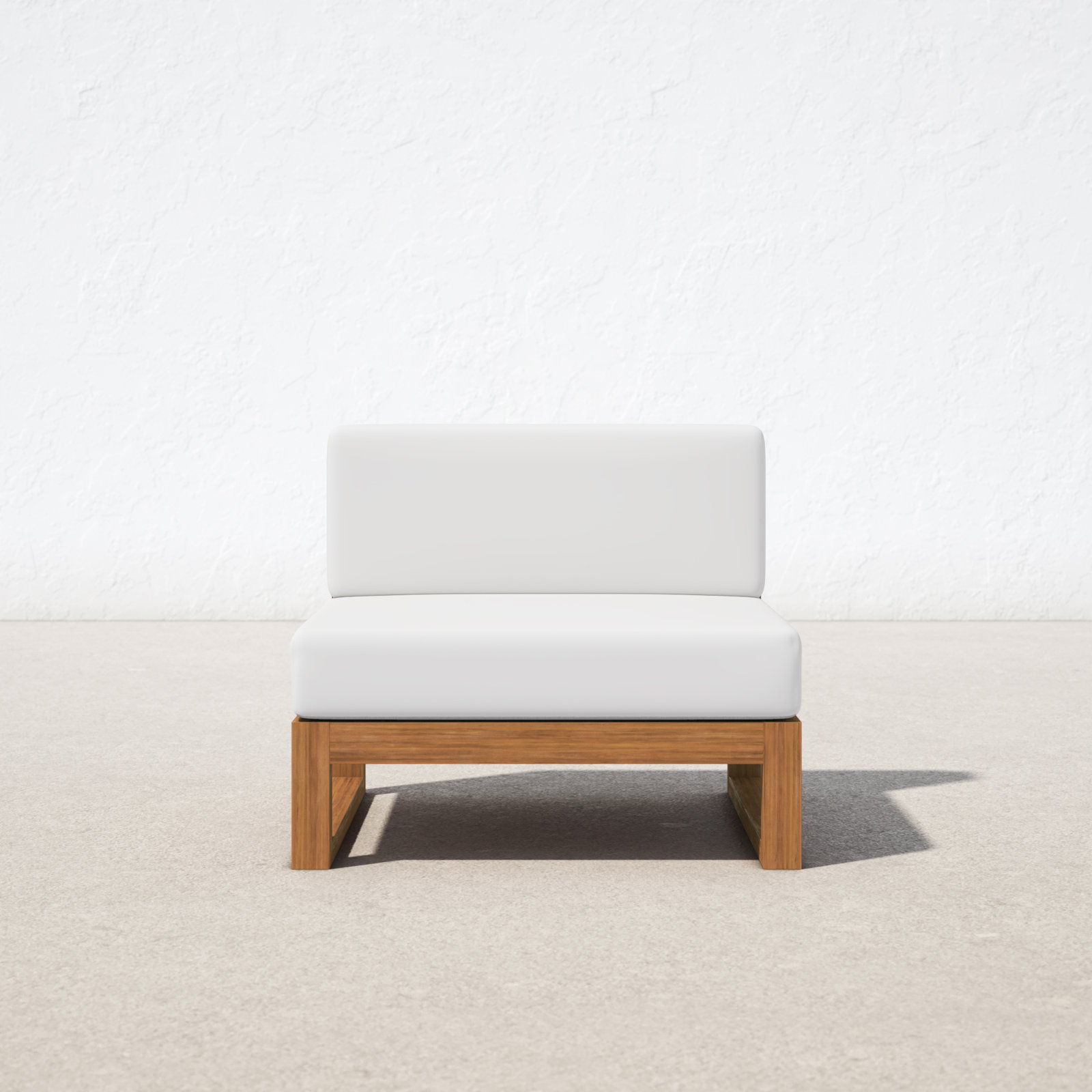 Upland Teak Wood Armless Patio Chair