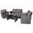 Wood 4 - Person Patio Conversation Set with Cushions-1152477793