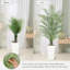 Palmier artificiel 5 pi, faux palmier Areca réaliste avec pot blanc pour décoration intérieure et extérieure-954720471